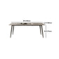 Set da pranzo moderno grigio Set tavolo da pranzo rettangolare da 1/4/7 pezzi con piano in pietra