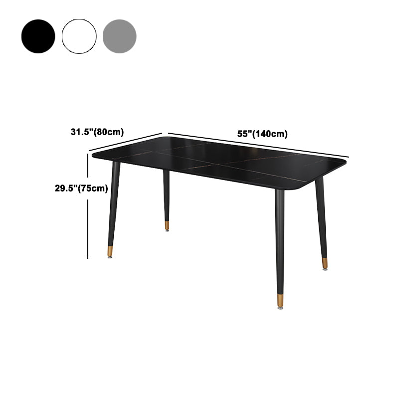 Moderne rechthoek dinerset 1/2/5/7 stuks restaurant eettafel met stoelen