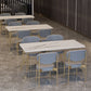 White Stone Top Dining Table Set 1/2/5 Pieces Contemporary Indoor Dinette Set Clearhalo 'Dining Room Sets' 'Dining Tables & Seating' 'dining_room_set' 'furn' 'furn_dining_room_set' 'Furniture' 'Kitchen & Dining Furniture' 5433742