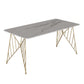 White Stone Top Dining Table Set 1/2/5 Pieces Contemporary Indoor Dinette Set White 70.9"L x 35.4"W Clearhalo 'Dining Room Sets' 'Dining Tables & Seating' 'dining_room_set' 'furn' 'furn_dining_room_set' 'Furniture' 'Kitchen & Dining Furniture' 5433743
