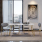 White Stone Top Dining Table Set 1/2/5 Pieces Contemporary Indoor Dinette Set Clearhalo 'Dining Room Sets' 'Dining Tables & Seating' 'dining_room_set' 'furn' 'furn_dining_room_set' 'Furniture' 'Kitchen & Dining Furniture' 5433748
