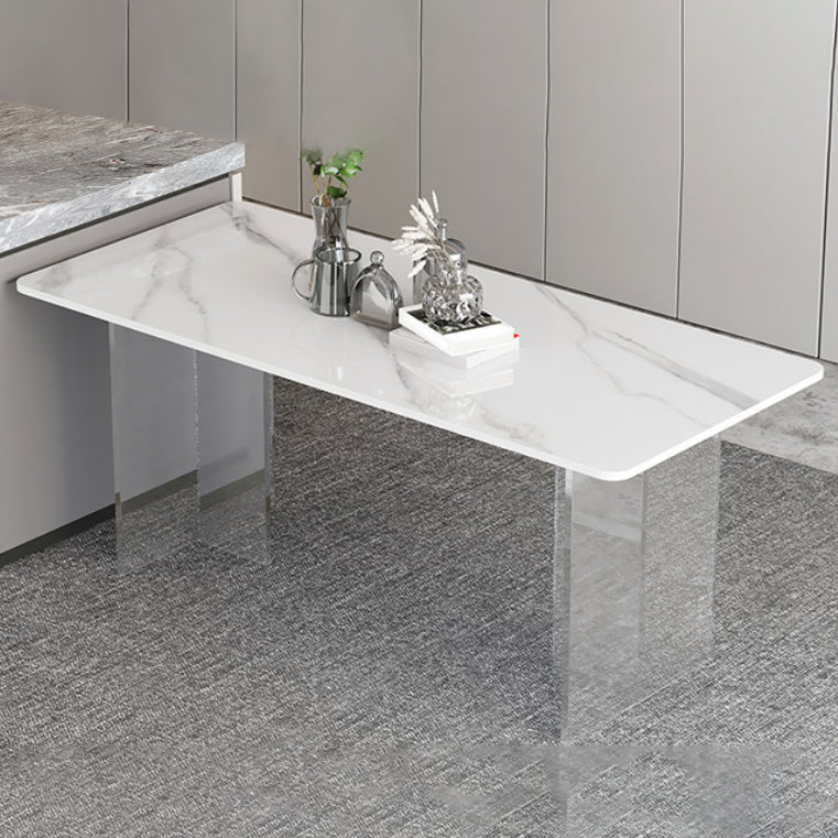 Modern 1/2/5 Pieces Dining Set Rectangle Stone Dining Table for Dining Room Kitchen Clearhalo 'Dining Room Sets' 'Dining Tables & Seating' 'dining_room_set' 'furn' 'furn_dining_room_set' 'Furniture' 'Kitchen & Dining Furniture' 5433761