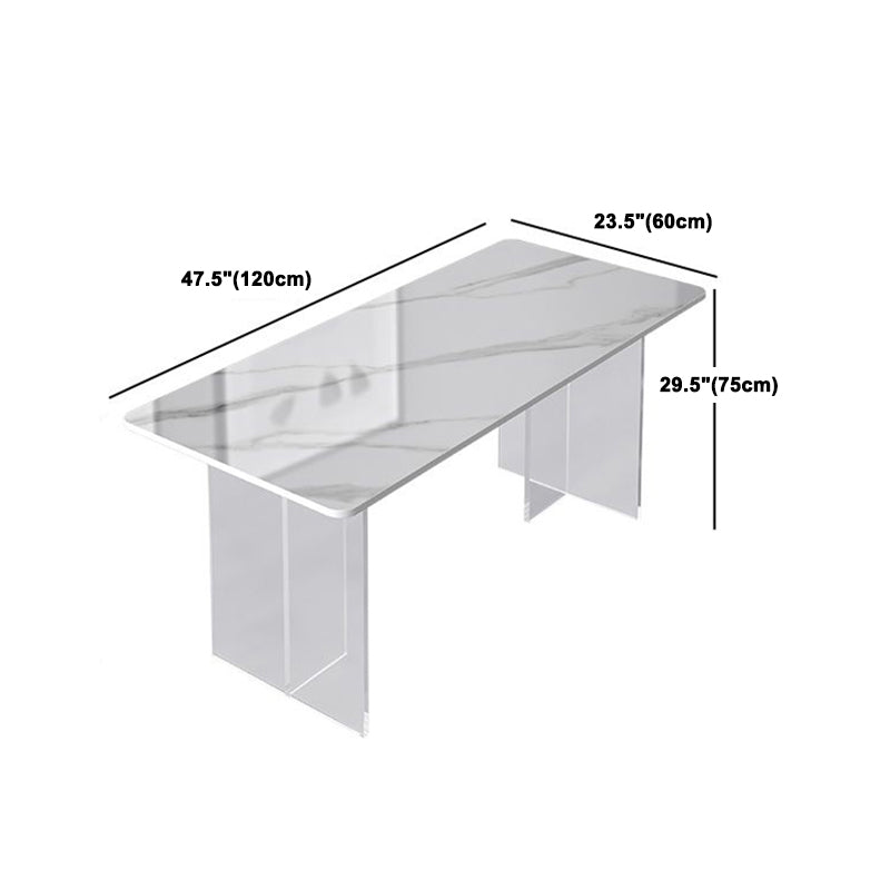 Modern 1/2/5 Pieces Dining Set Rectangle Stone Dining Table for Dining Room Kitchen Clearhalo 'Dining Room Sets' 'Dining Tables & Seating' 'dining_room_set' 'furn' 'furn_dining_room_set' 'Furniture' 'Kitchen & Dining Furniture' 5433766