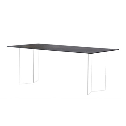 Designer Style Acrylic Dining Set 1/4/5 Pieces Home Table Dining Room Set Black-Gold 79"L x 31"W Clearhalo 'Dining Room Sets' 'Dining Tables & Seating' 'dining_room_set' 'furn' 'furn_dining_room_set' 'Furniture' 'Kitchen & Dining Furniture' 5433774