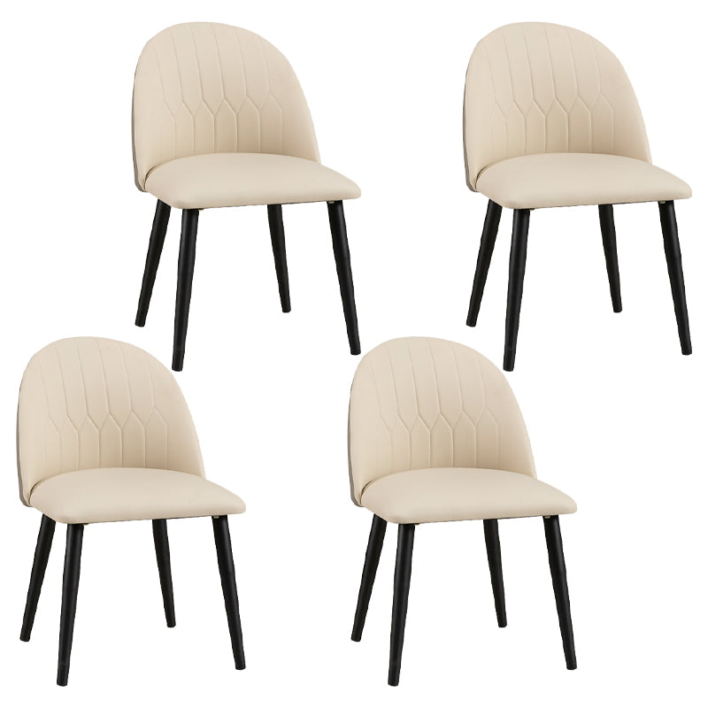 Designer Style Acrylic Dining Set 1/4/5 Pieces Home Table Dining Room Set 4 White Chairs Clearhalo 'Dining Room Sets' 'Dining Tables & Seating' 'dining_room_set' 'furn' 'furn_dining_room_set' 'Furniture' 'Kitchen & Dining Furniture' 5433776