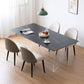 Designer Style Acrylic Dining Set 1/4/5 Pieces Home Table Dining Room Set 5 Pieces: Black-Gold Table, 4 Chairs Clearhalo 'Dining Room Sets' 'Dining Tables & Seating' 'dining_room_set' 'furn' 'furn_dining_room_set' 'Furniture' 'Kitchen & Dining Furniture' 5433777