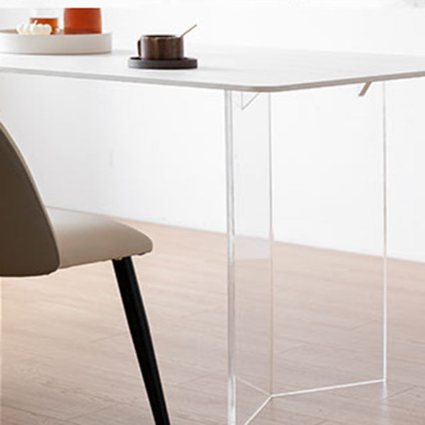 Designer Style Acrylic Dining Set 1/4/5 Pieces Home Table Dining Room Set Clearhalo 'Dining Room Sets' 'Dining Tables & Seating' 'dining_room_set' 'furn' 'furn_dining_room_set' 'Furniture' 'Kitchen & Dining Furniture' 5433783