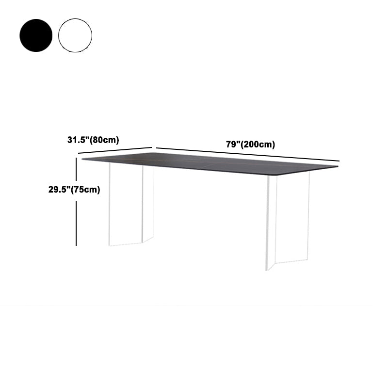 Designer Style Acrylic Dining Set 1/4/5 Pieces Home Table Dining Room Set Clearhalo 'Dining Room Sets' 'Dining Tables & Seating' 'dining_room_set' 'furn' 'furn_dining_room_set' 'Furniture' 'Kitchen & Dining Furniture' 5433790