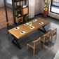 Ensemble de table à manger industrielle à double piédestal, ensemble de dinette en bois massif 1/2/7 pièces