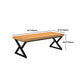 Ensemble de table à manger industrielle à double piédestal, ensemble de dinette en bois massif 1/2/7 pièces
