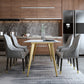 Glam Dining Table Set 1/2/5/6/7 Pieces Sintered Stone Dining Set Clearhalo 'Dining Room Sets' 'Dining Tables & Seating' 'dining_room_set' 'furn' 'furn_dining_room_set' 'Furniture' 'Kitchen & Dining Furniture' 5433838