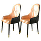 Glam Dining Table Set 1/2/5/6/7 Pieces Sintered Stone Dining Set 2 Orange Chairs Clearhalo 'Dining Room Sets' 'Dining Tables & Seating' 'dining_room_set' 'furn' 'furn_dining_room_set' 'Furniture' 'Kitchen & Dining Furniture' 5433842