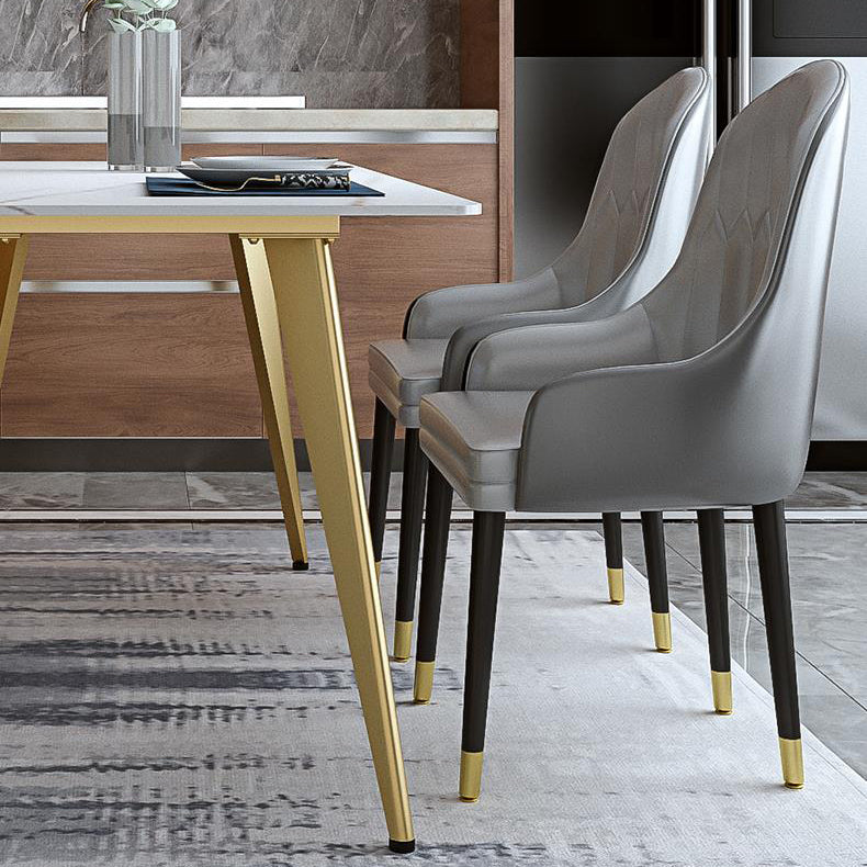 Glam Dining Table Set 1/2/5/6/7 Pieces Sintered Stone Dining Set Clearhalo 'Dining Room Sets' 'Dining Tables & Seating' 'dining_room_set' 'furn' 'furn_dining_room_set' 'Furniture' 'Kitchen & Dining Furniture' 5433844