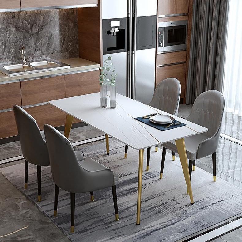 Glam Dining Table Set 1/2/5/6/7 Pieces Sintered Stone Dining Set Clearhalo 'Dining Room Sets' 'Dining Tables & Seating' 'dining_room_set' 'furn' 'furn_dining_room_set' 'Furniture' 'Kitchen & Dining Furniture' 5433847
