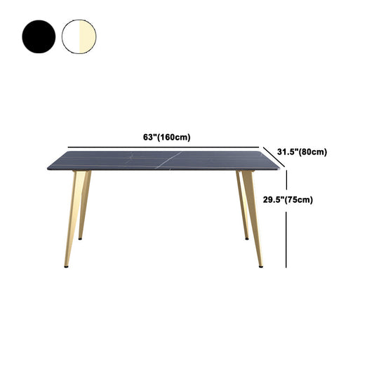 Glam Dining Table Set 1/2/5/6/7 Pieces Sintered Stone Dining Set Clearhalo 'Dining Room Sets' 'Dining Tables & Seating' 'dining_room_set' 'furn' 'furn_dining_room_set' 'Furniture' 'Kitchen & Dining Furniture' 5433851