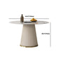 Contemporary Sintered Stone Table Round Table Set 1/3/4/5/6/7 Pieces Dining Set Clearhalo 'Dining Room Sets' 'Dining Tables & Seating' 'dining_room_set' 'furn' 'furn_dining_room_set' 'Furniture' 'Kitchen & Dining Furniture' 5433871
