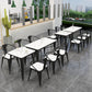 Black and White Dinette Set 1/2/3/5 Pieces Modern Stone Dining Table Set Clearhalo 'Dining Room Sets' 'Dining Tables & Seating' 'dining_room_set' 'furn' 'furn_dining_room_set' 'Furniture' 'Kitchen & Dining Furniture' 5433879
