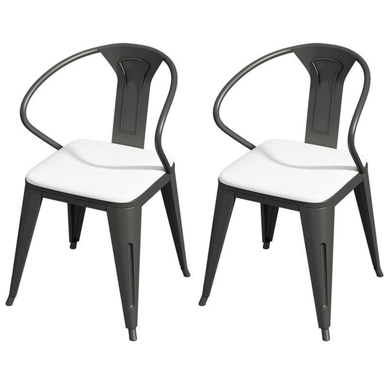 Black and White Dinette Set 1/2/3/5 Pieces Modern Stone Dining Table Set 2 White Chairs Clearhalo 'Dining Room Sets' 'Dining Tables & Seating' 'dining_room_set' 'furn' 'furn_dining_room_set' 'Furniture' 'Kitchen & Dining Furniture' 5433882