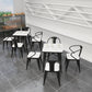 Black and White Dinette Set 1/2/3/5 Pieces Modern Stone Dining Table Set Clearhalo 'Dining Room Sets' 'Dining Tables & Seating' 'dining_room_set' 'furn' 'furn_dining_room_set' 'Furniture' 'Kitchen & Dining Furniture' 5433885