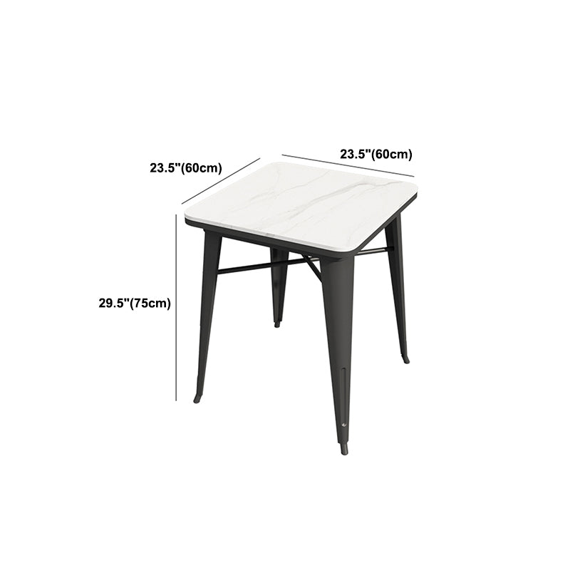 Black and White Dinette Set 1/2/3/5 Pieces Modern Stone Dining Table Set Clearhalo 'Dining Room Sets' 'Dining Tables & Seating' 'dining_room_set' 'furn' 'furn_dining_room_set' 'Furniture' 'Kitchen & Dining Furniture' 5433890