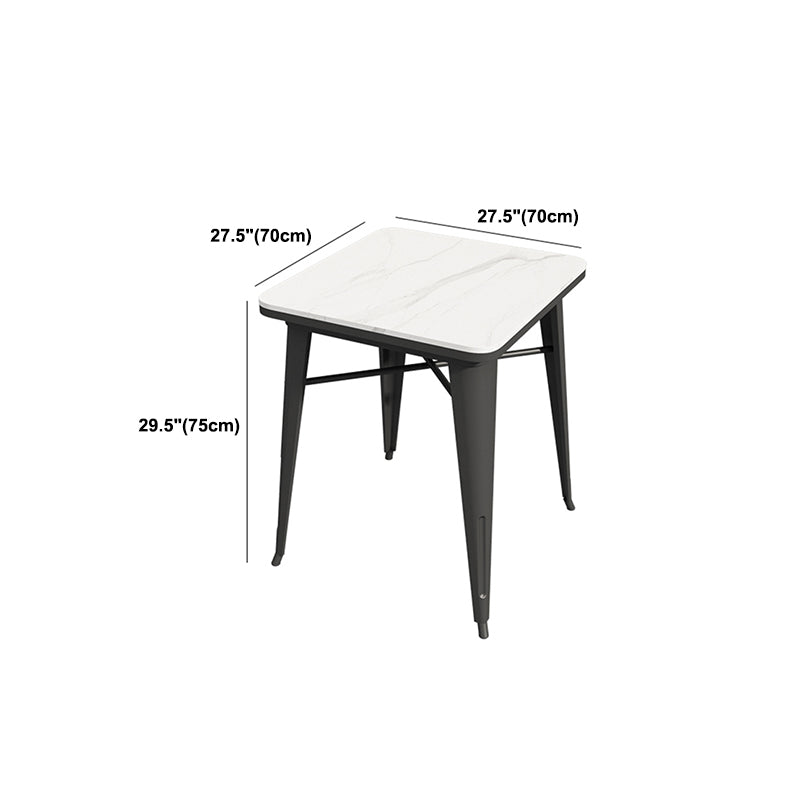 Black and White Dinette Set 1/2/3/5 Pieces Modern Stone Dining Table Set Clearhalo 'Dining Room Sets' 'Dining Tables & Seating' 'dining_room_set' 'furn' 'furn_dining_room_set' 'Furniture' 'Kitchen & Dining Furniture' 5433891