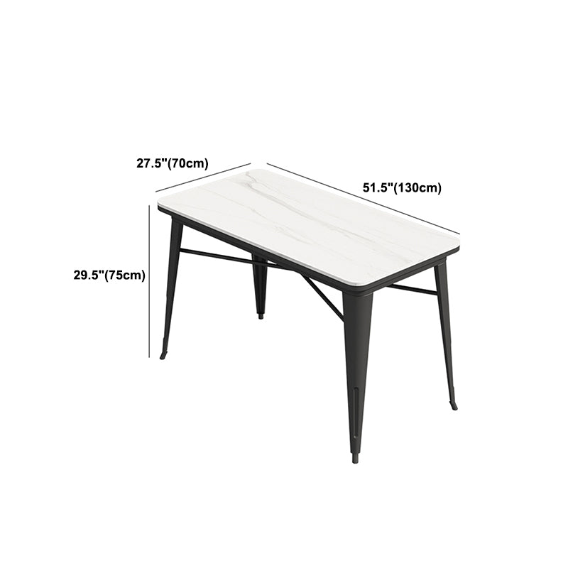 Black and White Dinette Set 1/2/3/5 Pieces Modern Stone Dining Table Set Clearhalo 'Dining Room Sets' 'Dining Tables & Seating' 'dining_room_set' 'furn' 'furn_dining_room_set' 'Furniture' 'Kitchen & Dining Furniture' 5433893