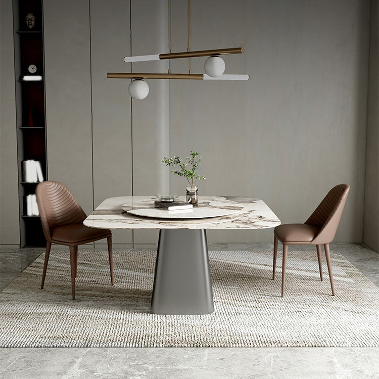 Contemporary Sintered Stone Table Square Table Set 1/3/5 Pieces Dining Set 3 Pieces: Table, 2 Chairs Clearhalo 'Dining Room Sets' 'Dining Tables & Seating' 'dining_room_set' 'furn' 'furn_dining_room_set' 'Furniture' 'Kitchen & Dining Furniture' 5433917