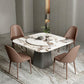 Contemporary Sintered Stone Table Square Table Set 1/3/5 Pieces Dining Set 5 Pieces: Table, 4 Chairs Clearhalo 'Dining Room Sets' 'Dining Tables & Seating' 'dining_room_set' 'furn' 'furn_dining_room_set' 'Furniture' 'Kitchen & Dining Furniture' 5433919