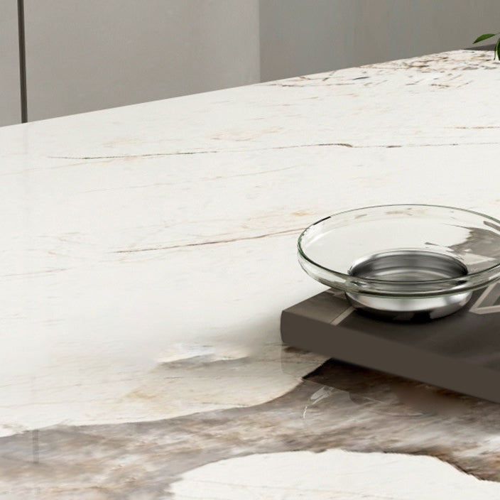 Contemporary Sintered Stone Table Square Table Set 1/3/5 Pieces Dining Set Clearhalo 'Dining Room Sets' 'Dining Tables & Seating' 'dining_room_set' 'furn' 'furn_dining_room_set' 'Furniture' 'Kitchen & Dining Furniture' 5433922