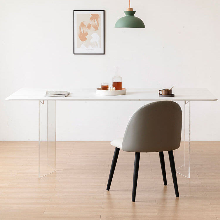 Designer Home Table and Chairs 1/4/5 Pieces Acrylic Dining Room Set Clearhalo 'Dining Room Sets' 'Dining Tables & Seating' 'dining_room_set' 'furn' 'furn_dining_room_set' 'Furniture' 'Kitchen & Dining Furniture' 5433954