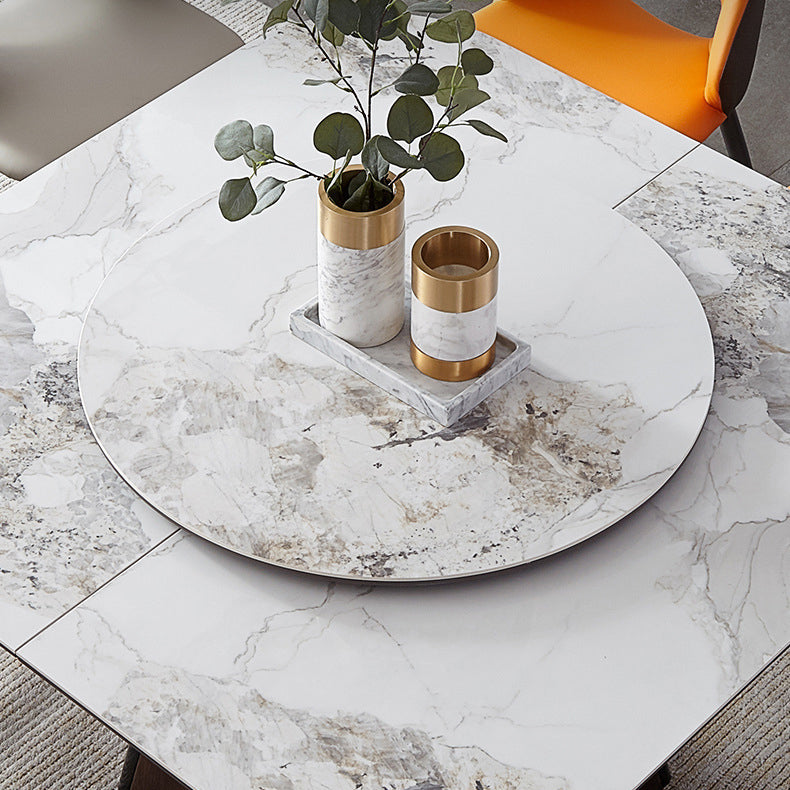 Ensemble de table carré de table de pierre fritté contemporaine 1/2/5/7/9 Pièces