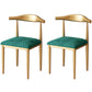Glam White and Gold Dinette Set 1/2/5/7 Pieces Rectangle Stone Dining Table Set 2 Green Chairs Clearhalo 'Dining Room Sets' 'Dining Tables & Seating' 'dining_room_set' 'furn' 'furn_dining_room_set' 'Furniture' 'Kitchen & Dining Furniture' 5433983