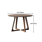Solid Wood Top Dining Table Contemporary Dining Table with Sled Base