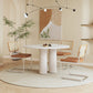 Round Stone Dining Table Contemporary Style Dining Room Collection for Dining Room 39.4"L x 39.4"W x 29.5"H Without Chairs Clearhalo 'Dining Tables & Seating' 'Dining Tables' 'dining_table' 'furn' 'furn_dining_table' 'Furniture' 'Kitchen & Dining Furniture' 5434042