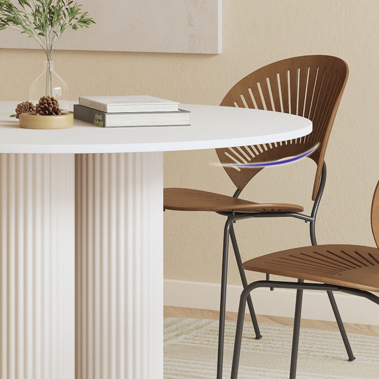 Round Stone Dining Table Contemporary Style Dining Room Collection for Dining Room Clearhalo 'Dining Tables & Seating' 'Dining Tables' 'dining_table' 'furn' 'furn_dining_table' 'Furniture' 'Kitchen & Dining Furniture' 5434046