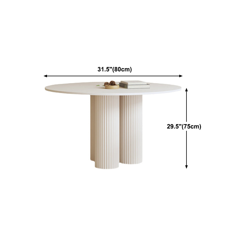 Round Stone Dining Table Contemporary Style Dining Room Collection for Dining Room Clearhalo 'Dining Tables & Seating' 'Dining Tables' 'dining_table' 'furn' 'furn_dining_table' 'Furniture' 'Kitchen & Dining Furniture' 5434048