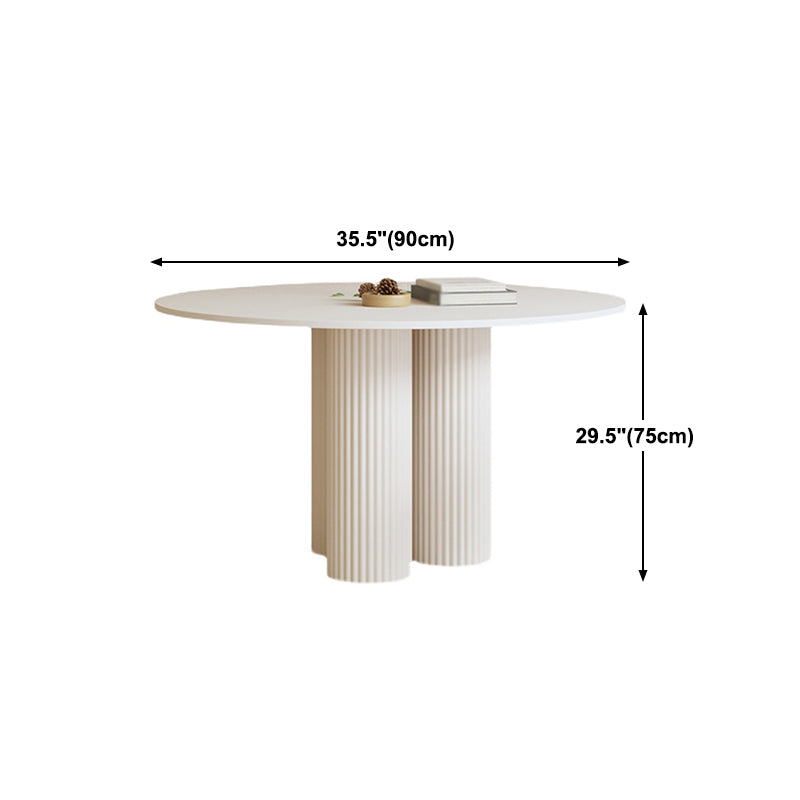 Round Stone Dining Table Contemporary Style Dining Room Collection for Dining Room Clearhalo 'Dining Tables & Seating' 'Dining Tables' 'dining_table' 'furn' 'furn_dining_table' 'Furniture' 'Kitchen & Dining Furniture' 5434049