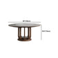 Walnut Color Solid Wood Round Dining Table Round Turntable Furniture with Pedestal Base Clearhalo 'Dining Tables & Seating' 'Dining Tables' 'dining_table' 'furn' 'furn_dining_table' 'Furniture' 'Kitchen & Dining Furniture' 5434096