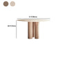 Round Dining Table Modern Wood Color Fixed Table of Pine Solid Wood Clearhalo 'Dining Tables & Seating' 'Dining Tables' 'dining_table' 'furn' 'furn_dining_table' 'Furniture' 'Kitchen & Dining Furniture' 5434138