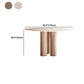Round Dining Table Modern Wood Color Fixed Table of Pine Solid Wood Clearhalo 'Dining Tables & Seating' 'Dining Tables' 'dining_table' 'furn' 'furn_dining_table' 'Furniture' 'Kitchen & Dining Furniture' 5434141
