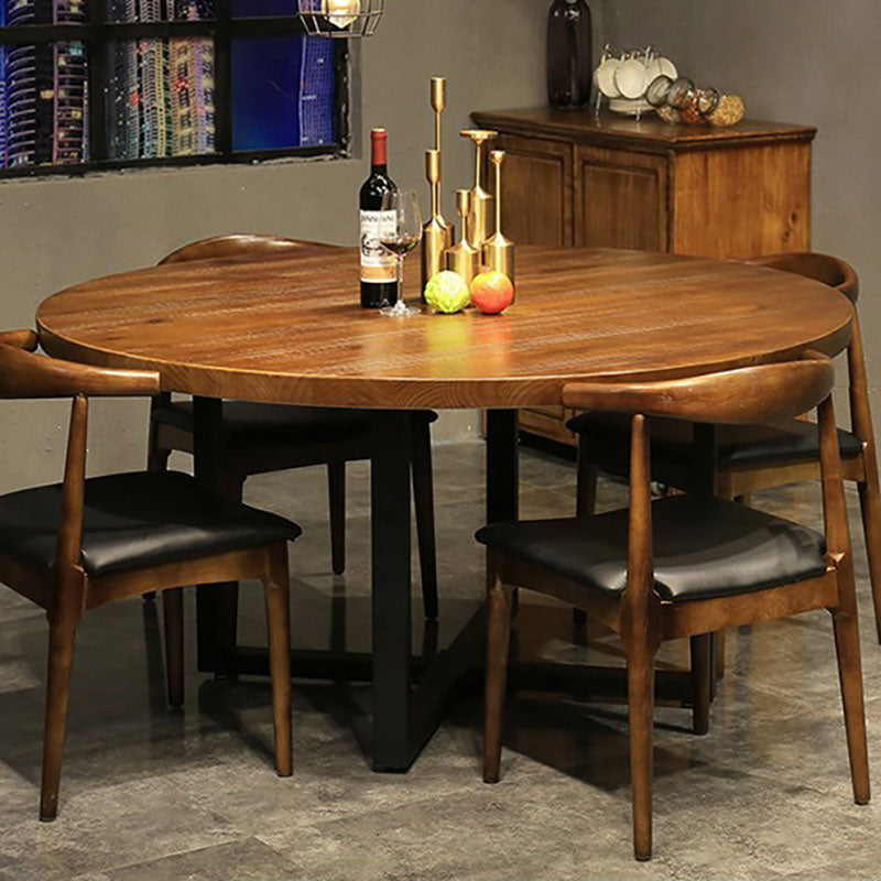 Table à manger ronde en bois massif, Style Simple, pour la cuisine de la maison