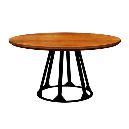 Table à manger ronde en bois massif, Style Simple, pour la cuisine de la maison
