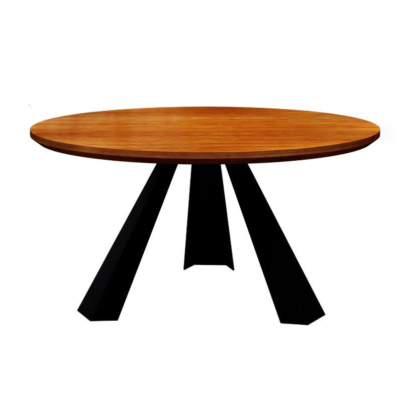 Table à manger ronde en bois massif, Style Simple, pour la cuisine de la maison