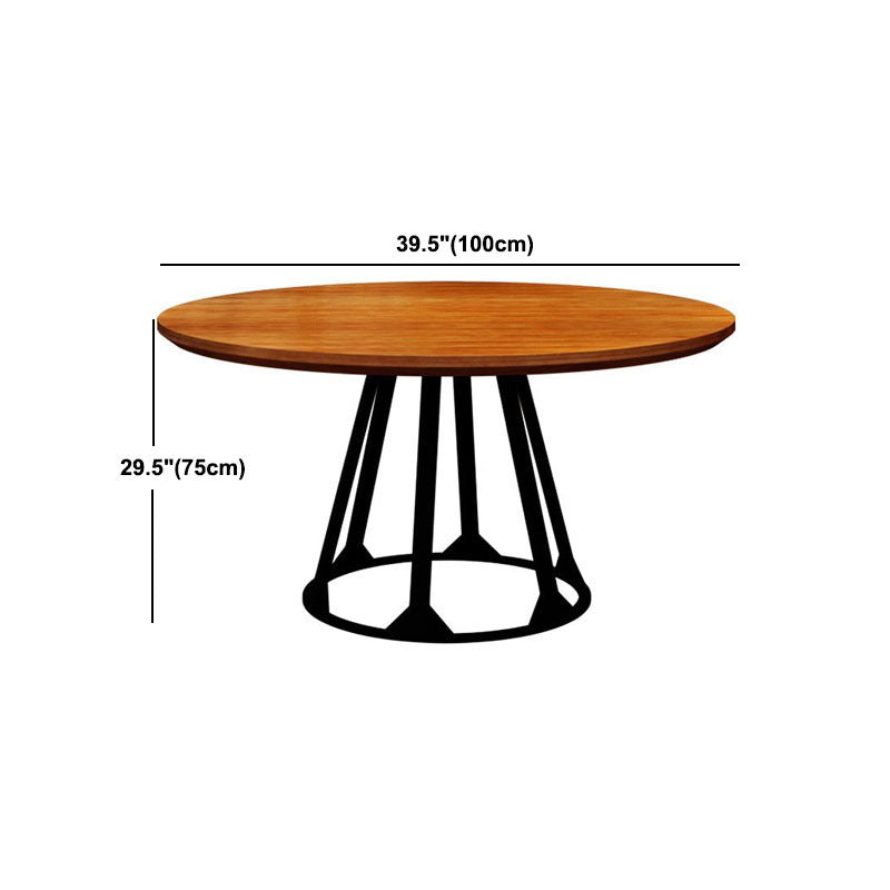 Table à manger ronde en bois massif, Style Simple, pour la cuisine de la maison