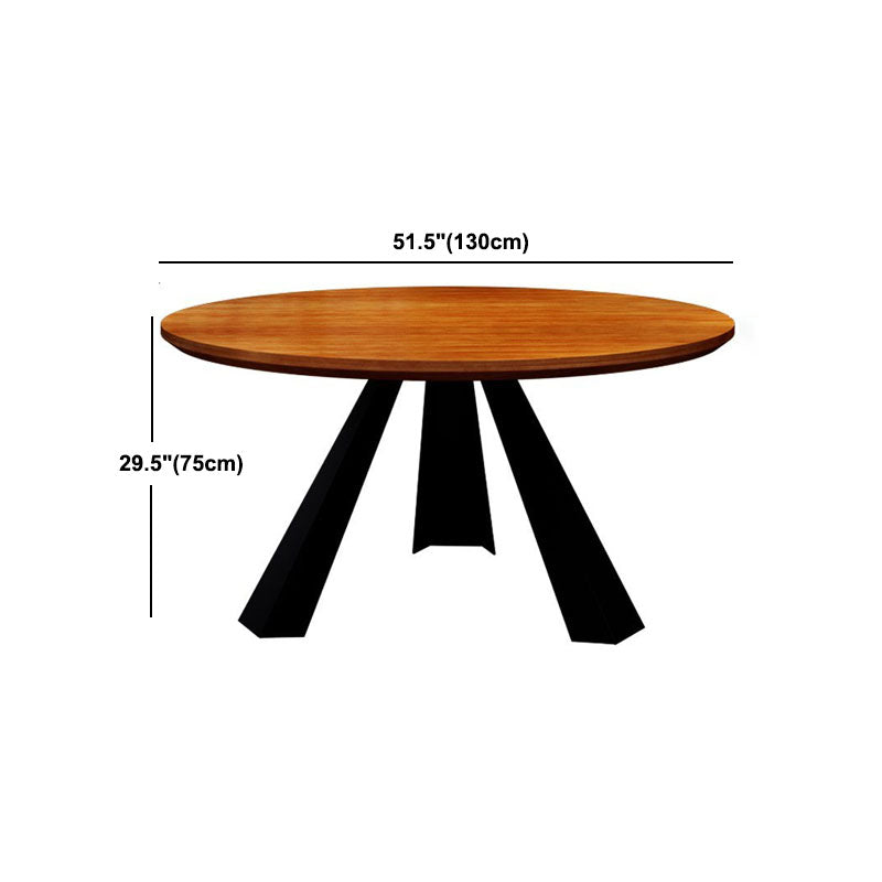 Table à manger ronde en bois massif, Style Simple, pour la cuisine de la maison