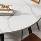 Modern Stone Round Table Standard Height Dining Table with 4 Legs Clearhalo 'Dining Tables & Seating' 'Dining Tables' 'dining_table' 'furn' 'furn_dining_table' 'Furniture' 'Kitchen & Dining Furniture' 5434191