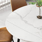Modern Stone Round Table Standard Height Dining Table with 4 Legs Clearhalo 'Dining Tables & Seating' 'Dining Tables' 'dining_table' 'furn' 'furn_dining_table' 'Furniture' 'Kitchen & Dining Furniture' 5434194