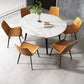 Modern Stone Round Table Standard Height Dining Table with 4 Legs Clearhalo 'Dining Tables & Seating' 'Dining Tables' 'dining_table' 'furn' 'furn_dining_table' 'Furniture' 'Kitchen & Dining Furniture' 5434197
