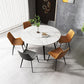 Modern Stone Round Table Standard Height Dining Table with 4 Legs Clearhalo 'Dining Tables & Seating' 'Dining Tables' 'dining_table' 'furn' 'furn_dining_table' 'Furniture' 'Kitchen & Dining Furniture' 5434199
