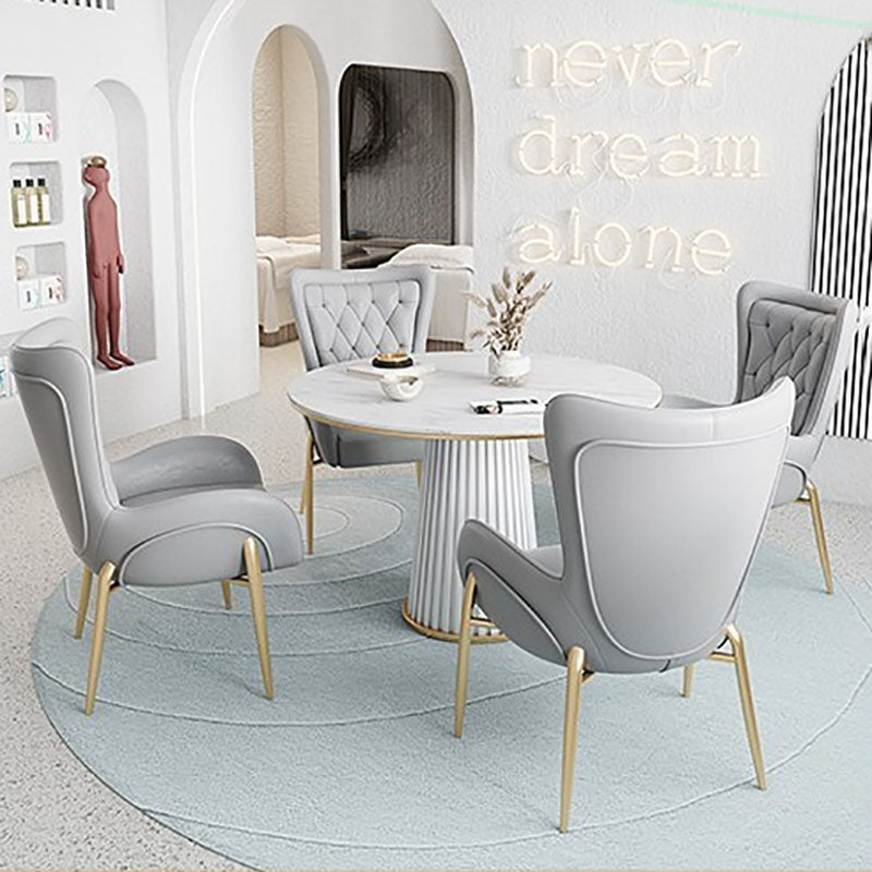 Traditional Luxury Dining Table White Sintered Stone Table for Home